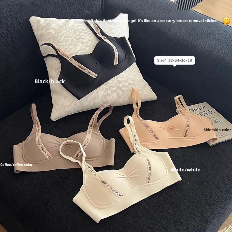 Soft Letter Pattern Bra Women' - Wirefree Bra Comfort ulasan dan harga